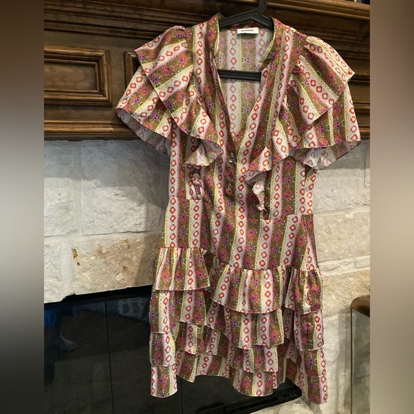 SANDRO Simonna Ruffle Minidress NWT - Picture 4 of 6